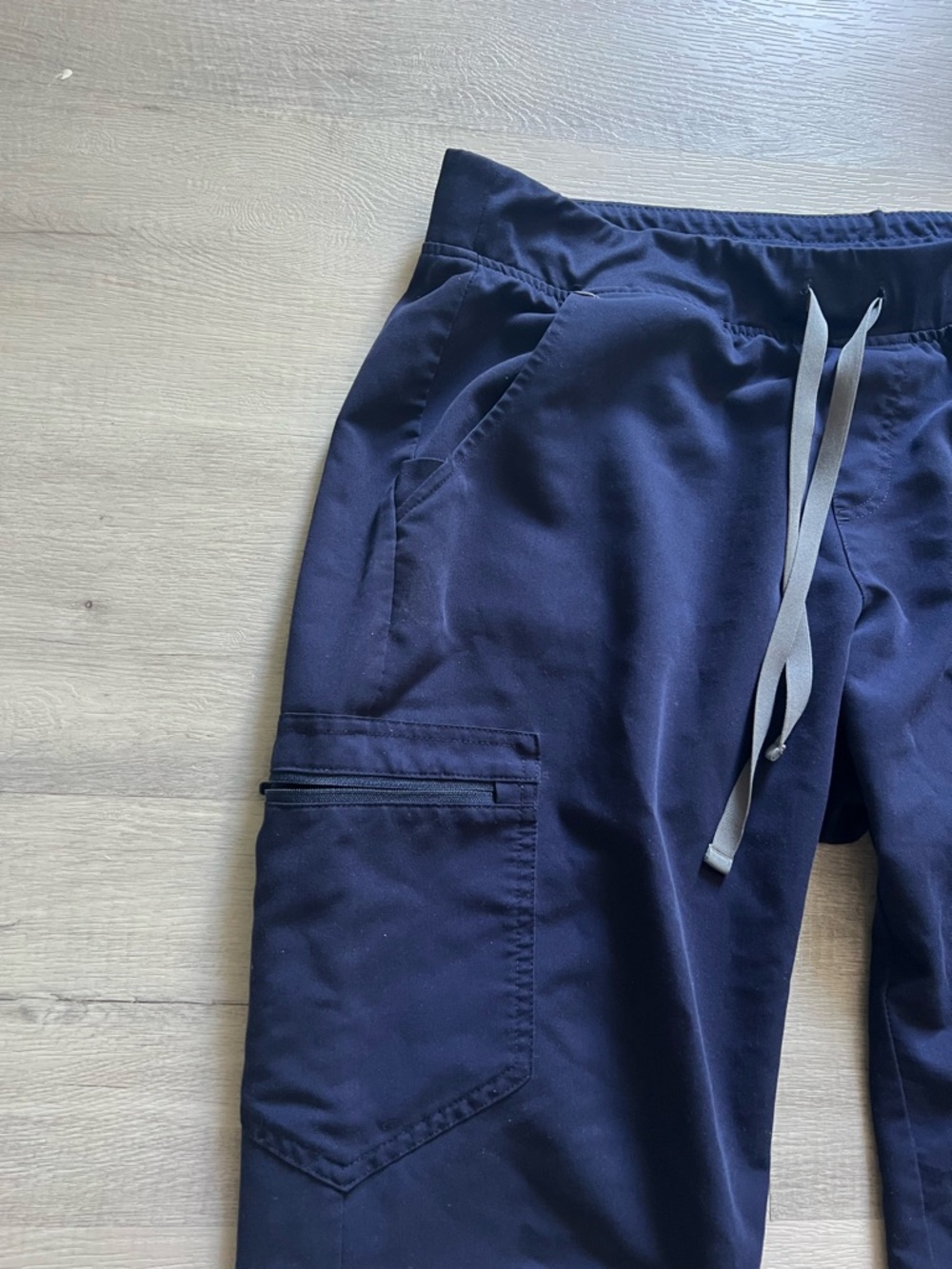 Figs Navy Drawstring Joggers Scrub Pants - Picture 3 of 5